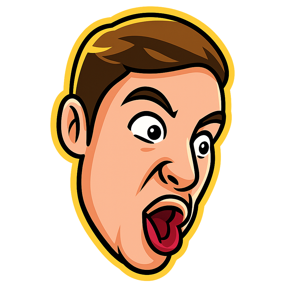Illustration de BIGBONE_QCHS avec une expression de surprise